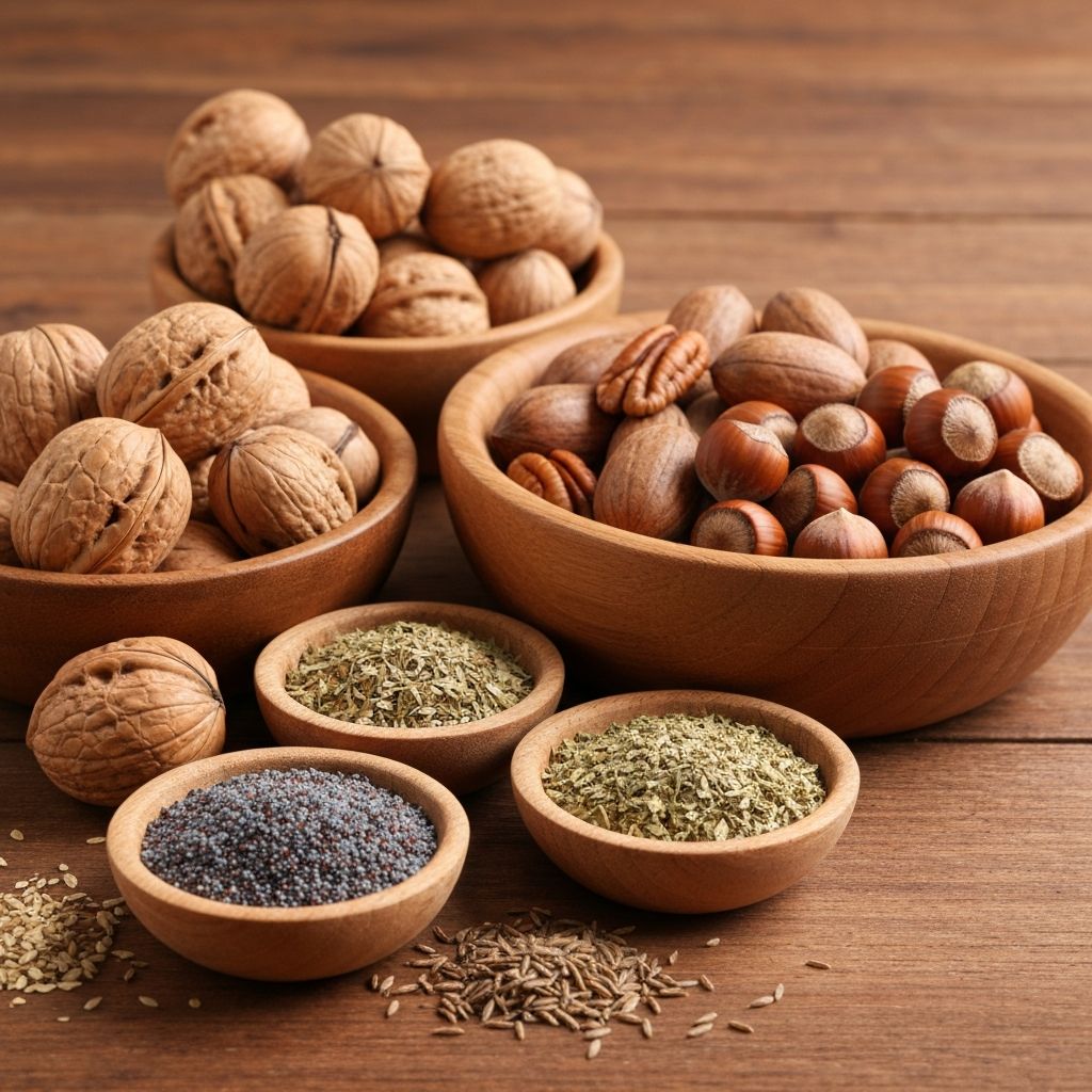 Verschiedene natürliche Nahrungsmittel